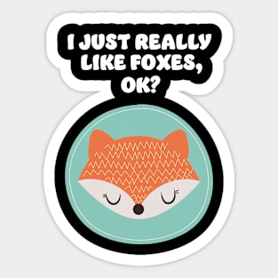 Fox Foxes Sleep Sleeping Watercolor Polygon Idea Sticker